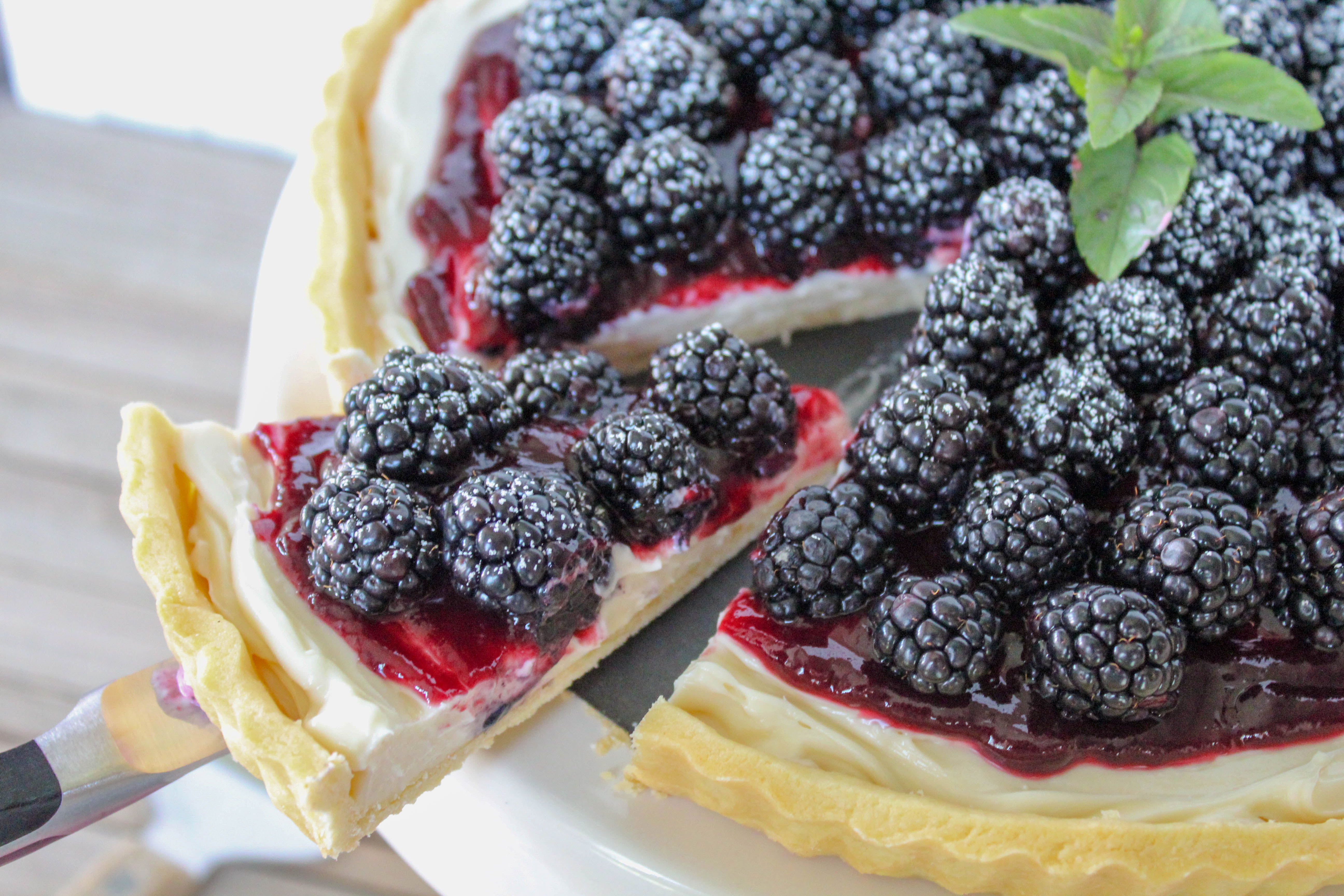 Julie's Blackberry Cream Cheese Tart - Recipes Inspired By Mom