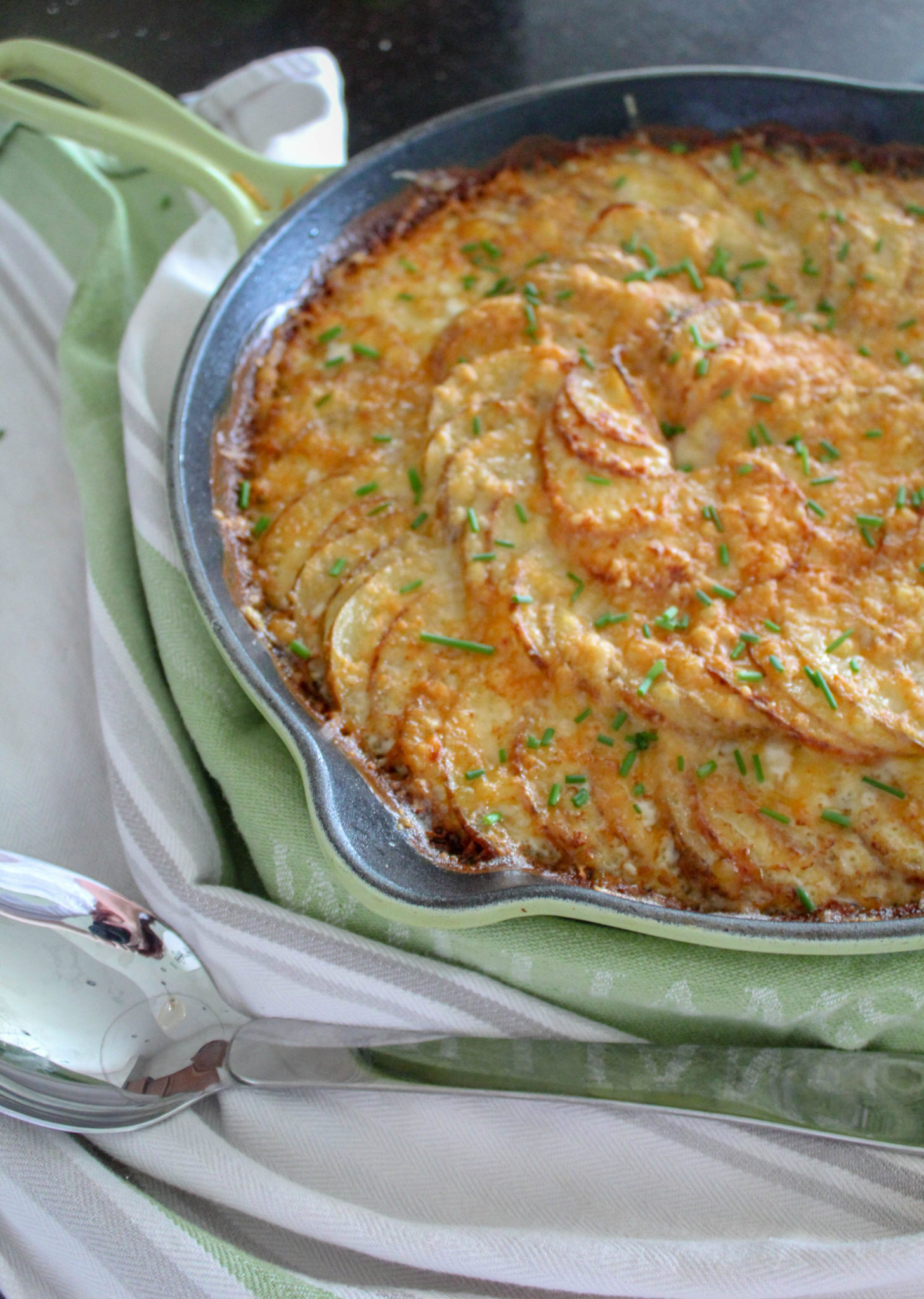 Crispy Parmesan Gruyere And Garlic Scalloped Potatoes Recipes