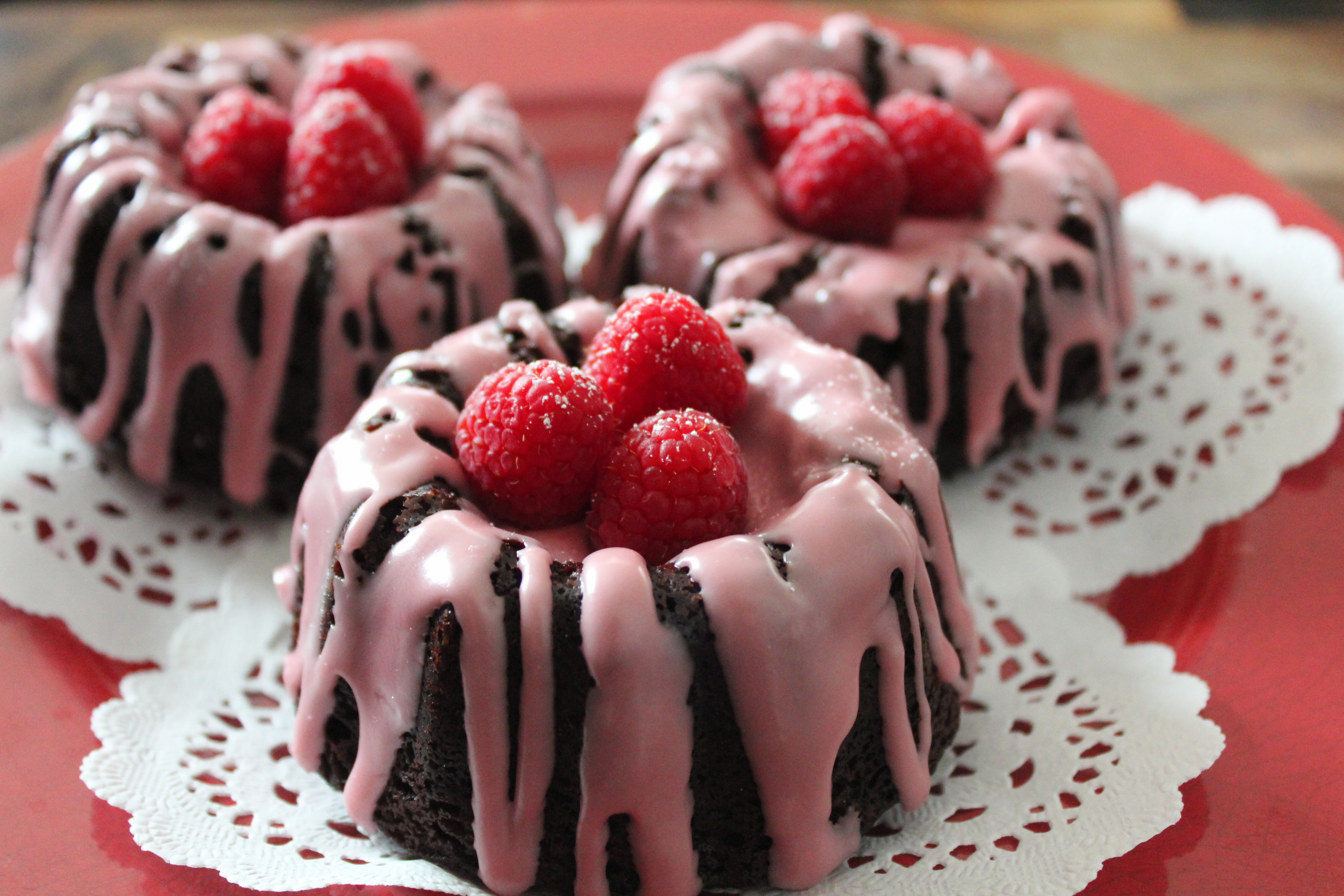 TRIPLE CHOCOLATE VALENTINE BUNDT CAKE