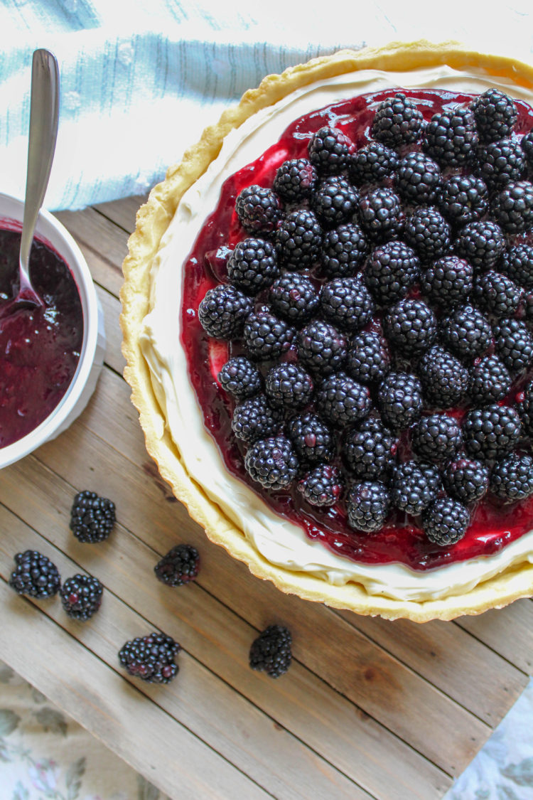 Julie's Blackberry Cream Cheese Tart - Recipes Inspired by Mom