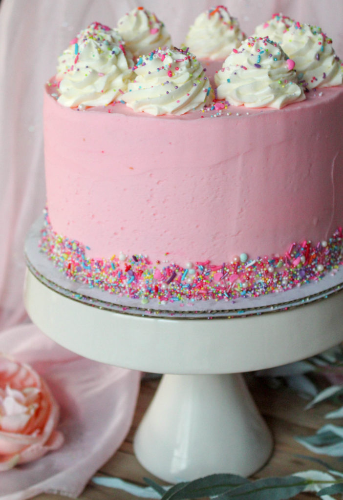 Birthday Cheesecake Cake - Recipes Inspired by Mom