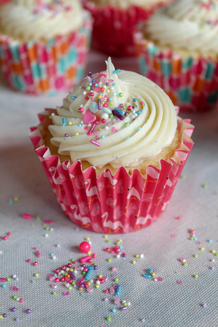 Vanilla/Vanilla Bean Cupcakes - Recipes Inspired by Mom