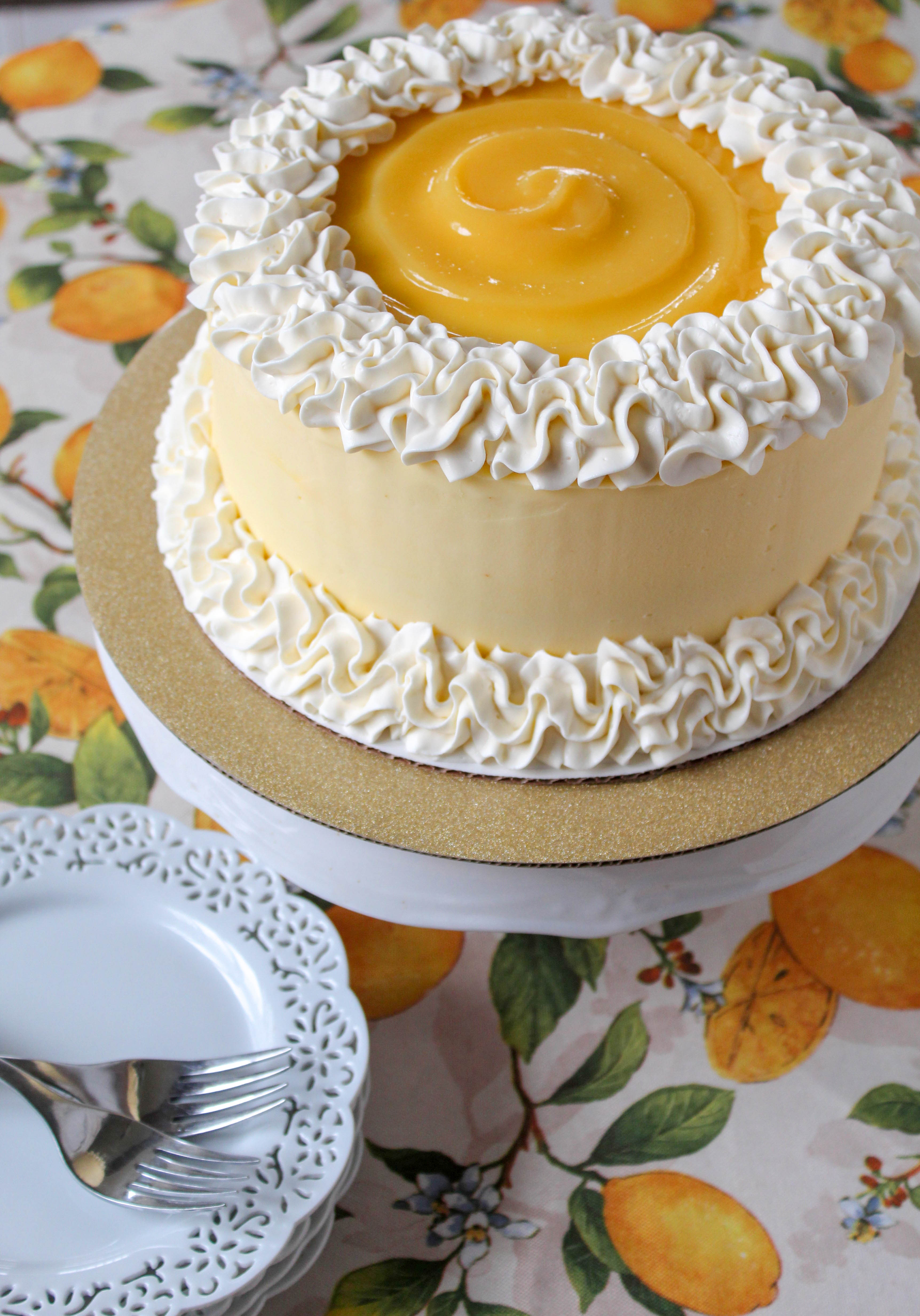 Lemon Curd Almond Cake Recipe | Bakepedia