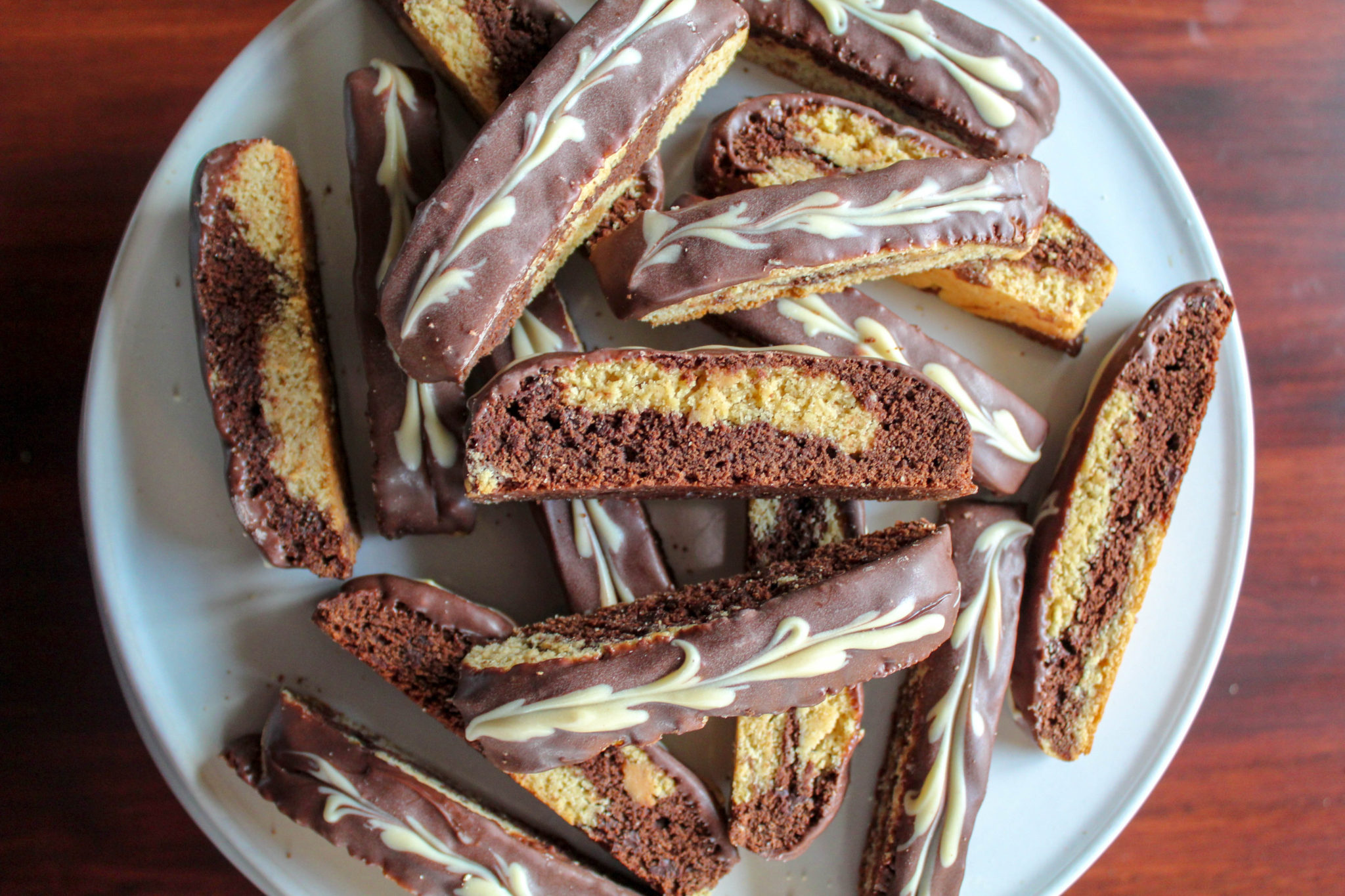 Chocolate Peanut Butter Biscotti - Recipes Inspired by Mom